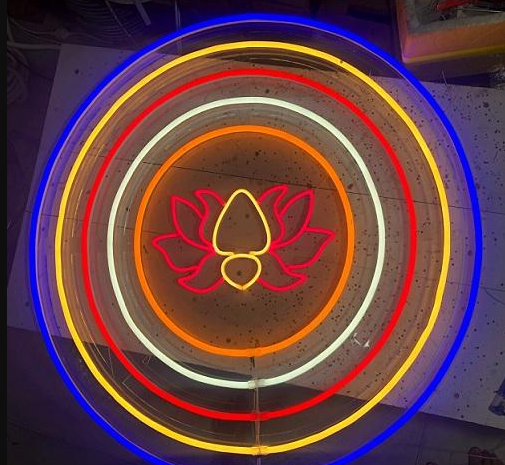 Đèn thờ hào quang led neon trang trí tượng phật hoặc decor